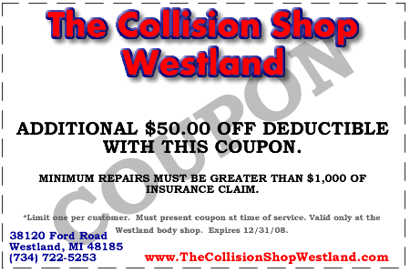 Coupon - The Collision Shop Westland